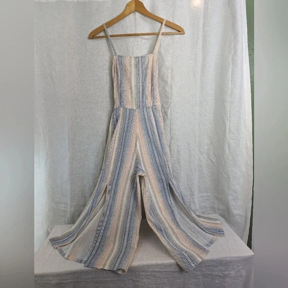 Influence striped tank midi wide leg romper, women's size 4 G11